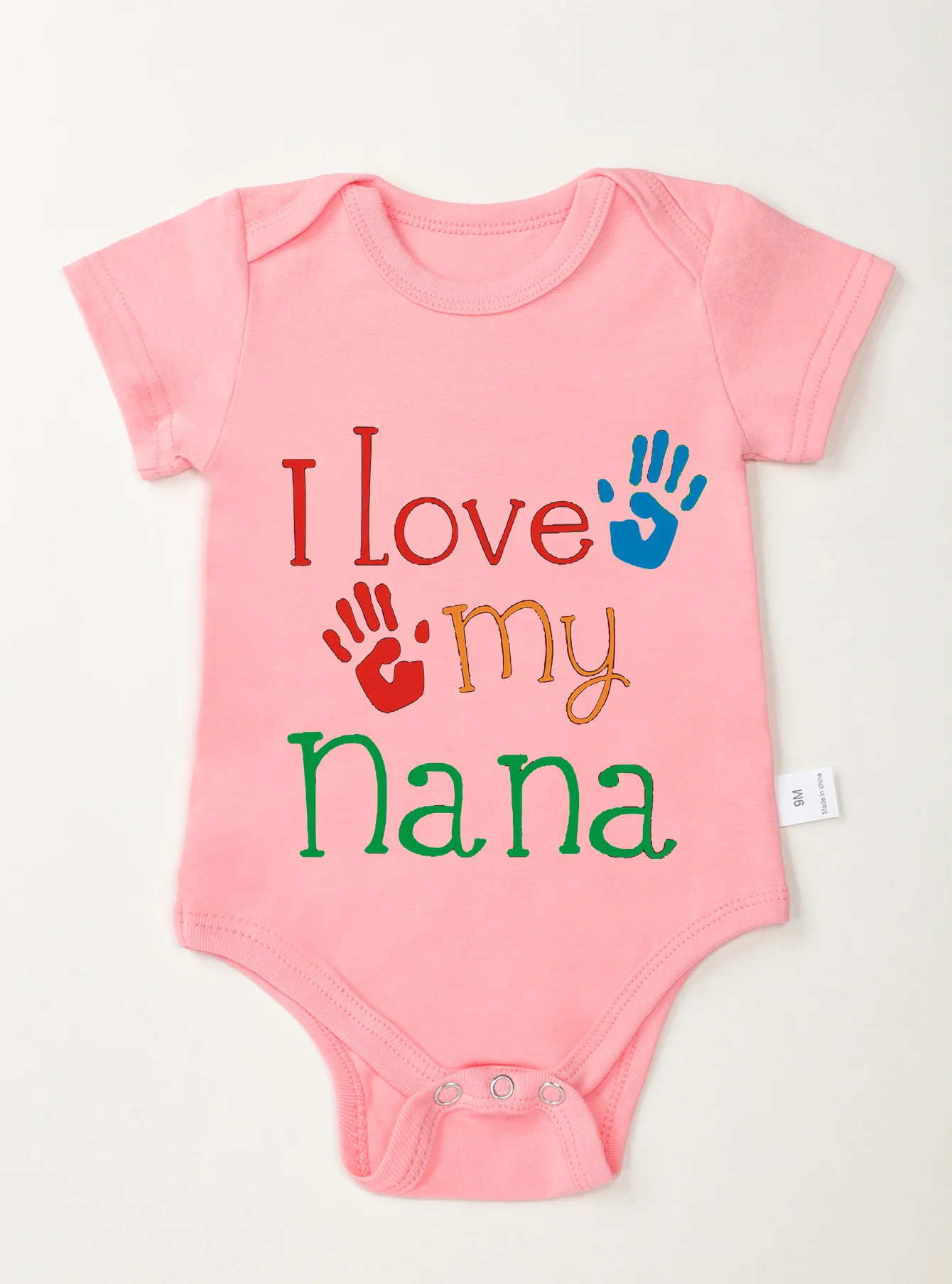 Toddler Baby Girl Boy Clothes Infant Bodysuit Rompers Fashion Newborn Short Sleeve Jumpsuit Harajuku I Love My Nana Printing