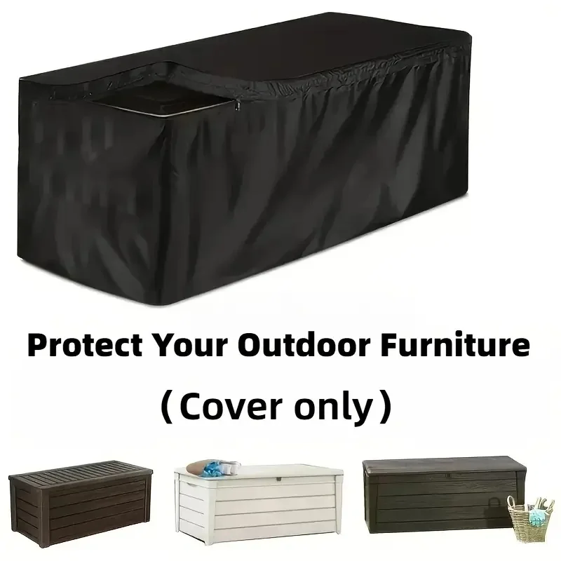 

One unit of all-season terrace deck box cover with zippered closure for enhanced convenience and reliable weather protection