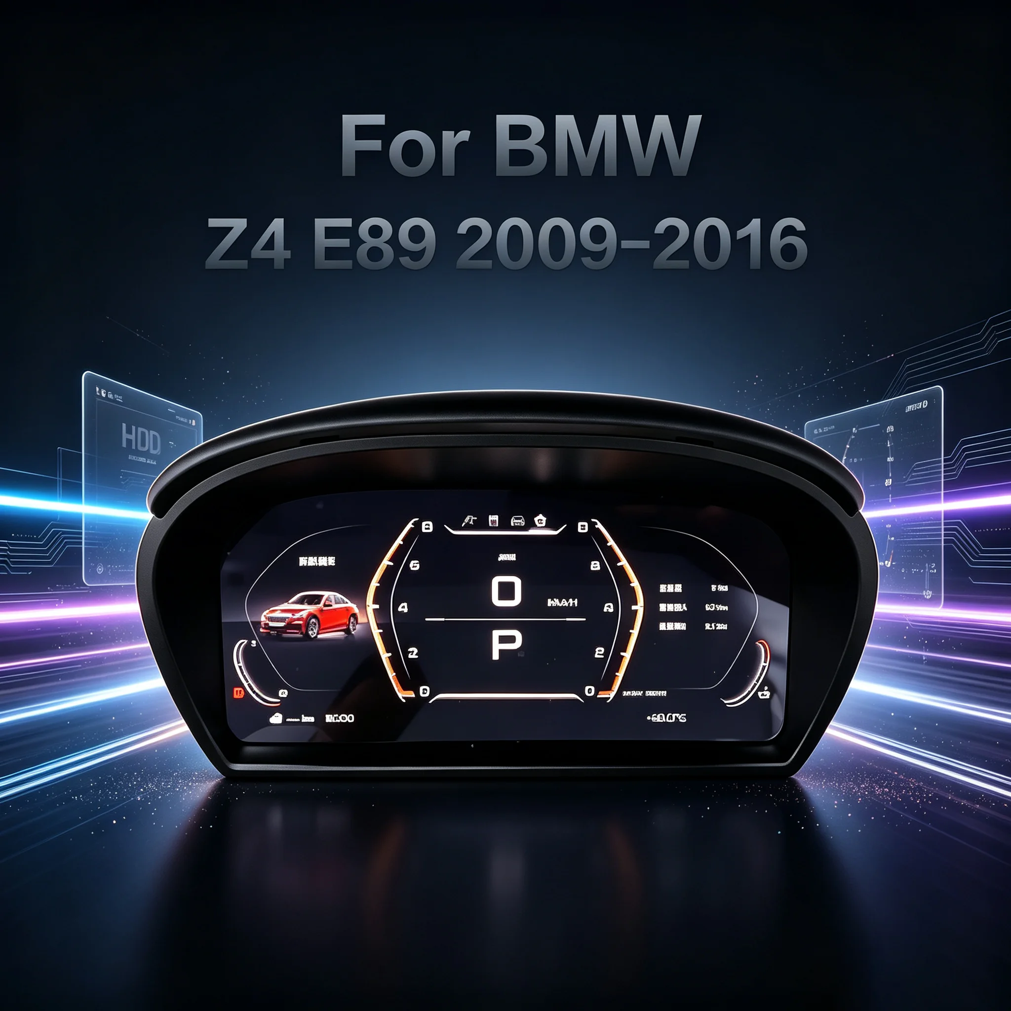 Popular 12.3'' Digital Cluster Dashboard Panel For BMW Z4 E89 2009-2016 LCD Instrument Cluster Speedometer Android Auto