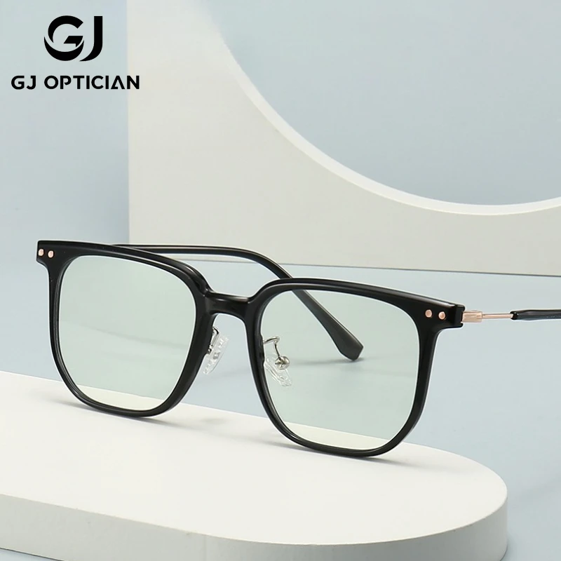 

GJ OPTICIAN дизайнерские оригинальные пластиковые титановые оптические очки по рецепту с защитой от синего света для чтения прогрессивные очки для близорукости
