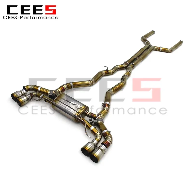 cees Performance Exhaust System for BMW M5 F90 M8 F91 F92 F93 M850i 4.4T 2018-2023 Titanium Car Racing Exhaust Valved Muffler