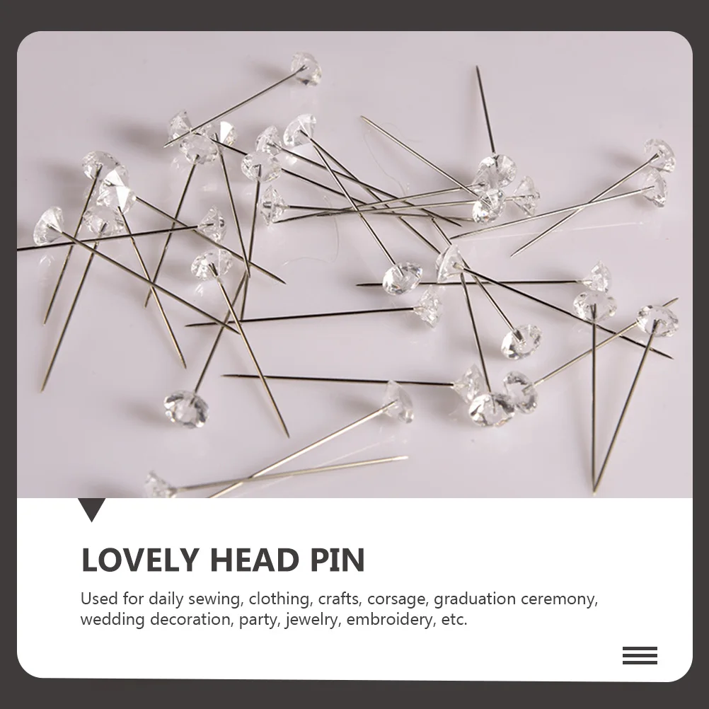 

Diamond Pins Position Straight Wedding Corsage DIY Jewelry Dressmaking Tools Accessory Lovely Head Sewing Craft Brooch