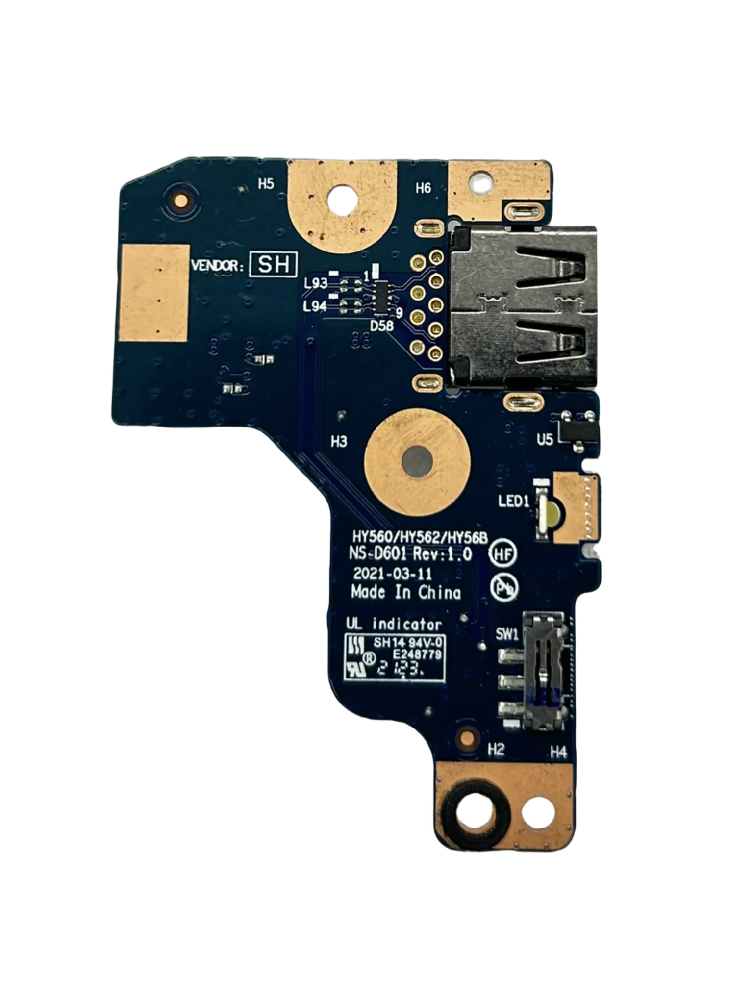 

Для Lenovo Legion R7000P 2021 5-15ACH6 USB маленькая плата 5C50S25210 NS-D601 для оптовой продажи