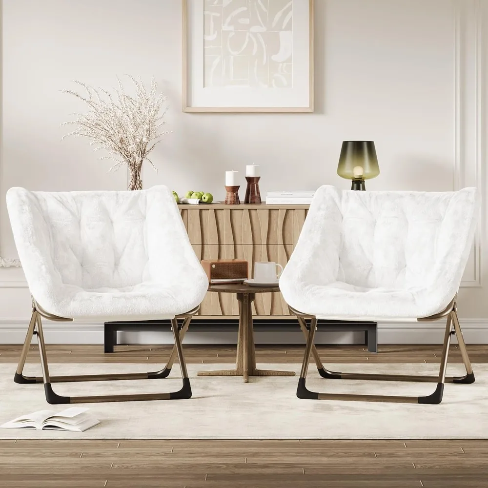 

Удобный стул для взрослых, складные стулья для гостиной, складная гостиная из мягкого искусственного меха для спальни, гостиной, общежития, гибкий R