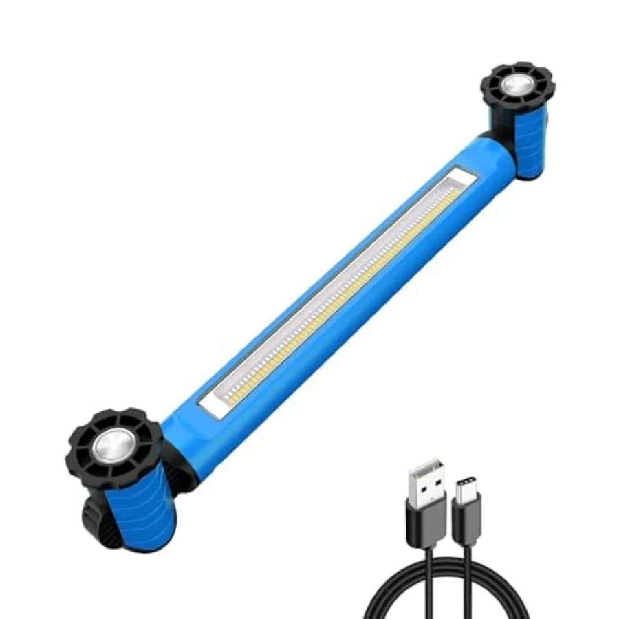 

【Spot goods】3000LM Bright LED Work Light Magnetic Underhood 6 Modes 5000mAh Rechargeable Mechanic Light with Hooks for Car Repa