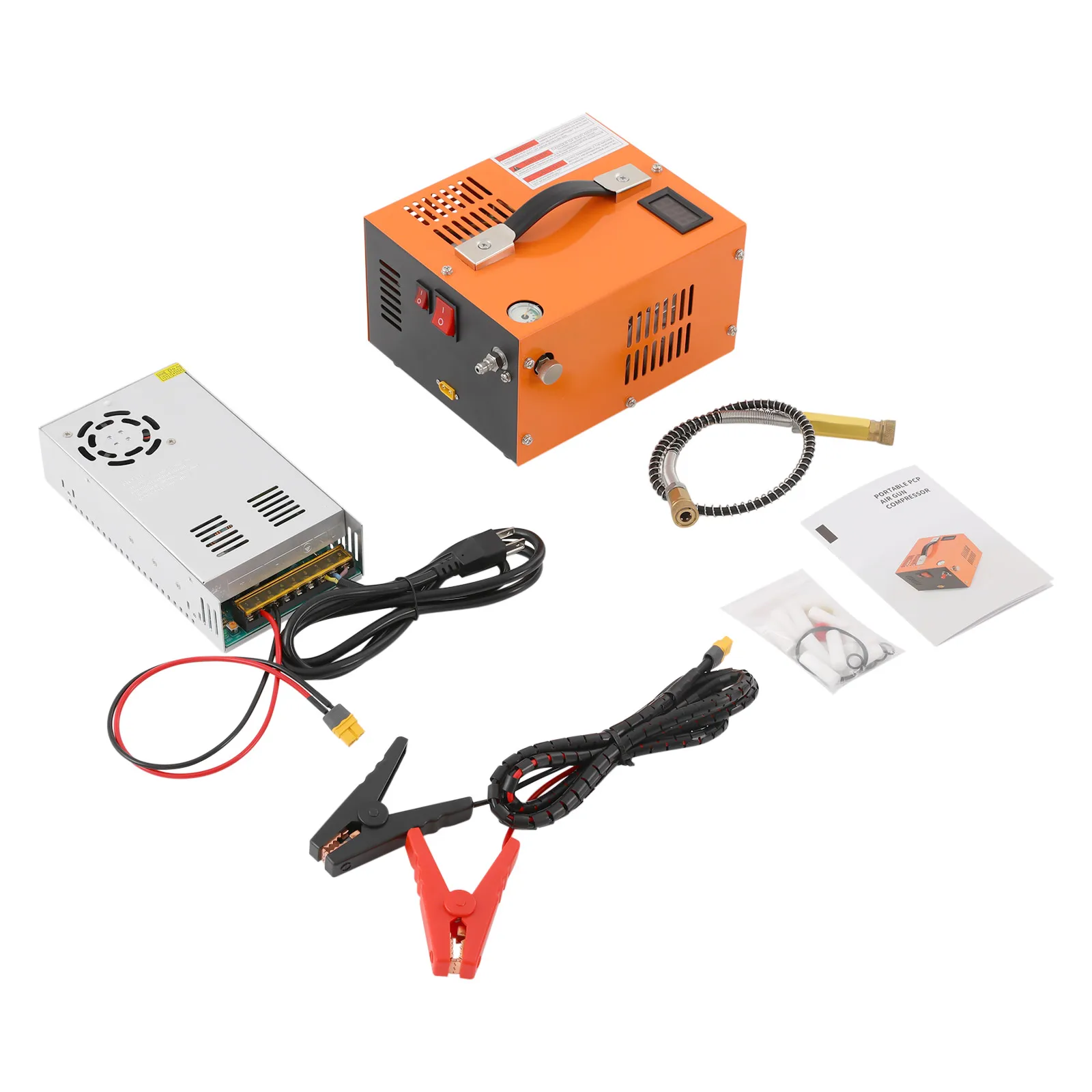 

110V Air Compressor with a Transformer 4500PSI/30MPa 300W LED Display Screen Brushless Motor Portable Air Compressor