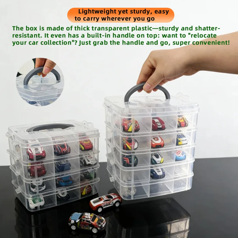 Alloy Model Car Storage Box Ornament - Display Rack for Kids' Pocket Cars & Hot Wheels Toys
