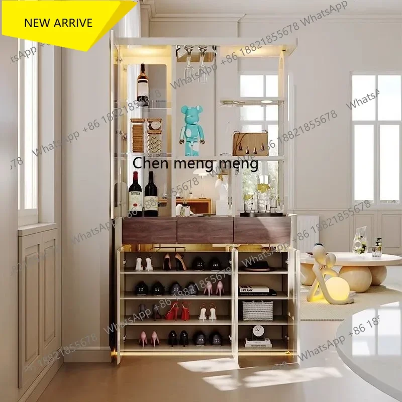 cqy  Light luxury living room, entrance cabinet, double-sided storage wine cabinet, foyer decorative cabinet, enter the door