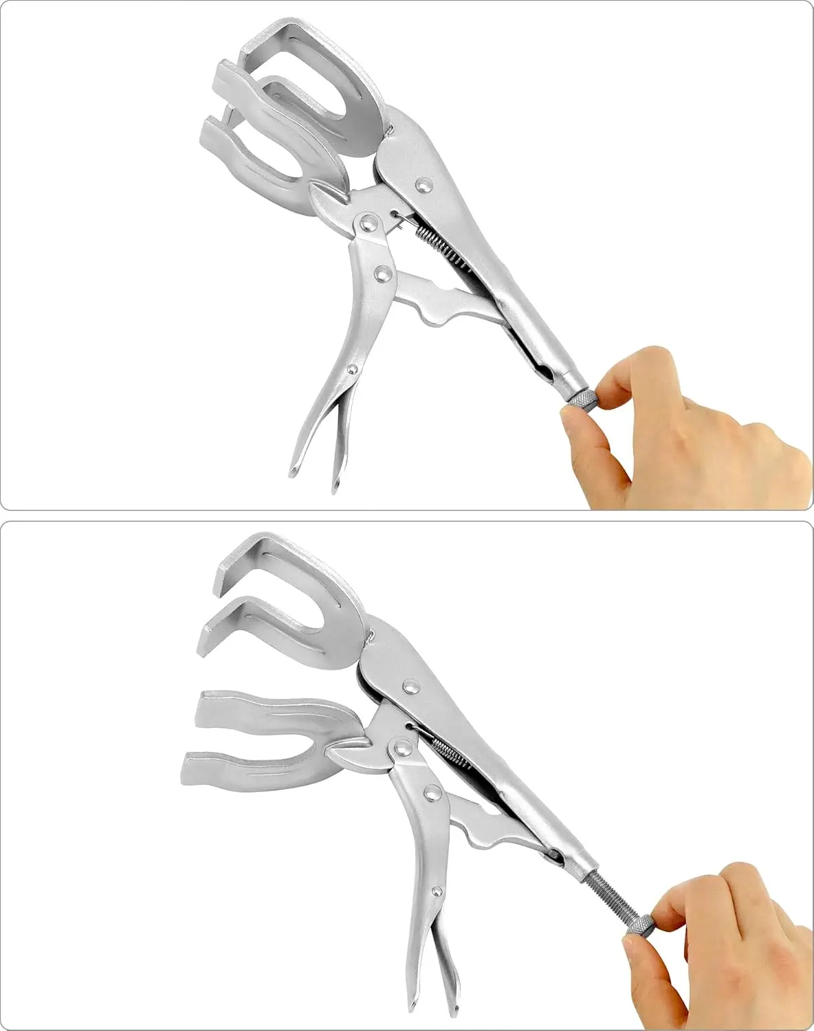 9 인치 U 자형 용접 잠금 펜치 조정 가능, 다기능 금속 용접 클램프 플라이어, 쉬운 제거를위한 빠른 잠금 해제