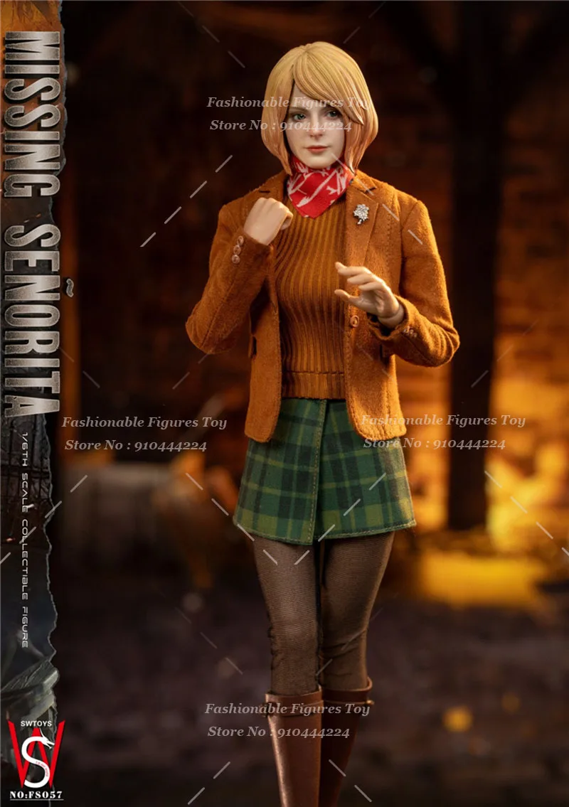 SWTOYS FS057 FS058 1/6 Women Soldier Charming Ashley Classic Anime Game Dolls 12Inch Movable Eyes Full Set Action Figure Model