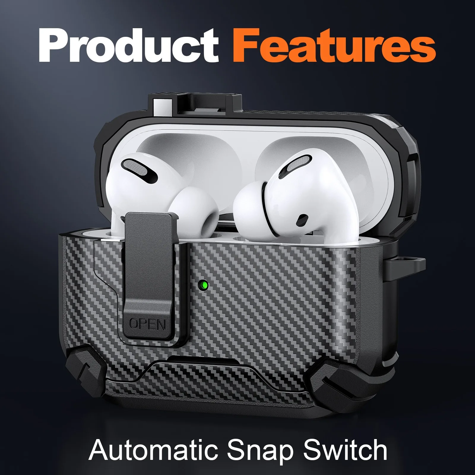 Caso de interruptor automático magnético para airpods pro 3 sem fio bluetooth fone de ouvido caso à prova de choque para airpods 4 3 2 1 pro ou pro2nd
