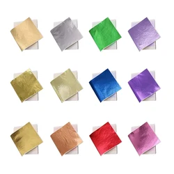 Papel de aluminio dorado para decoración, colores surtidos, pintura de uñas doradas, decoración de resina, muebles chapados en oro, 10 paquetes