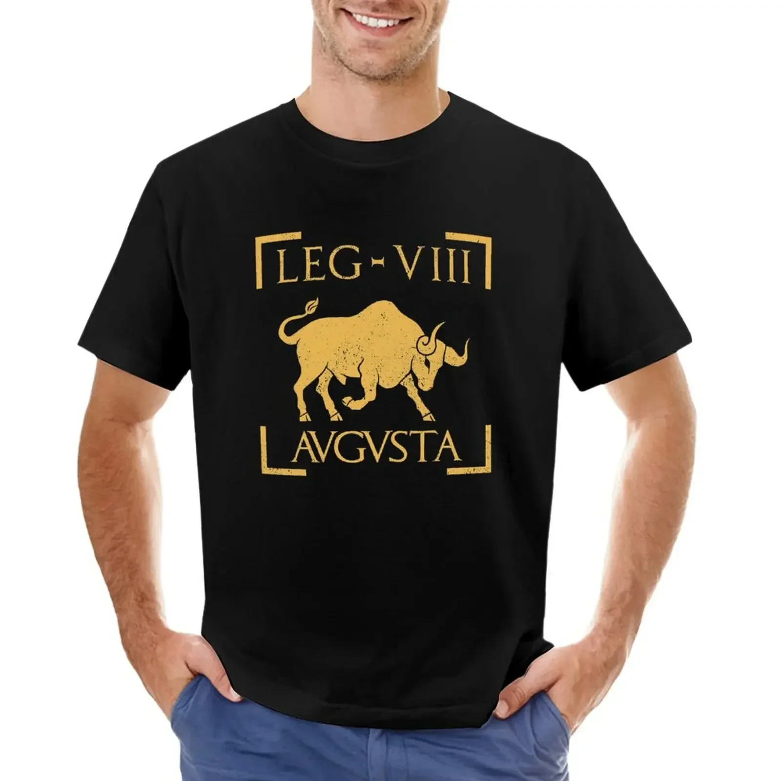 Roupas alfandegárias de anime para homens, roupas fofas, pesos pesados da Legio VIII, Ocampos, Legião Romana, emblema, camiseta, roupas masculinas