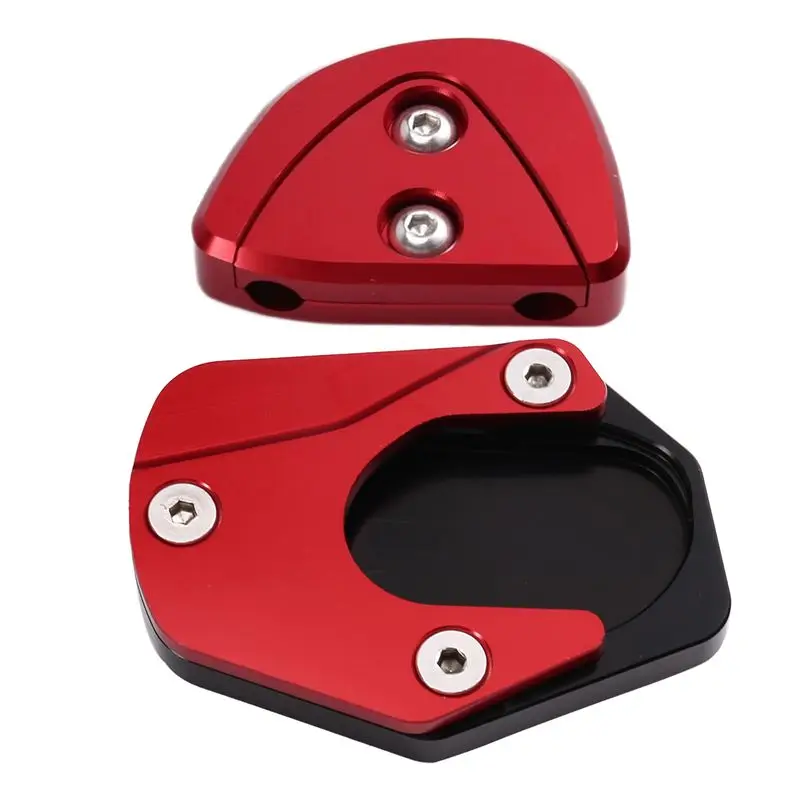 A82U-Motorcycle Side Stand Doot Kickstand Auxiliary Foot Pedal Support Plate For 2024 For 2025 For SYM ADXTG400 ADXTG 400 Red