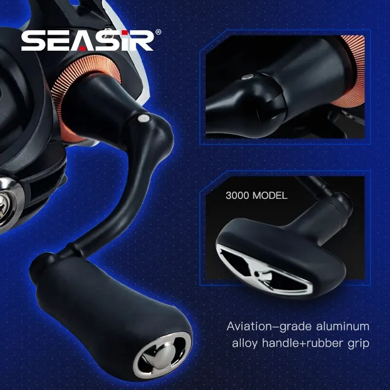 Carrete SEASIR Flecha Negra – 5+1 rodamientos y arrastre suave - imagen 4