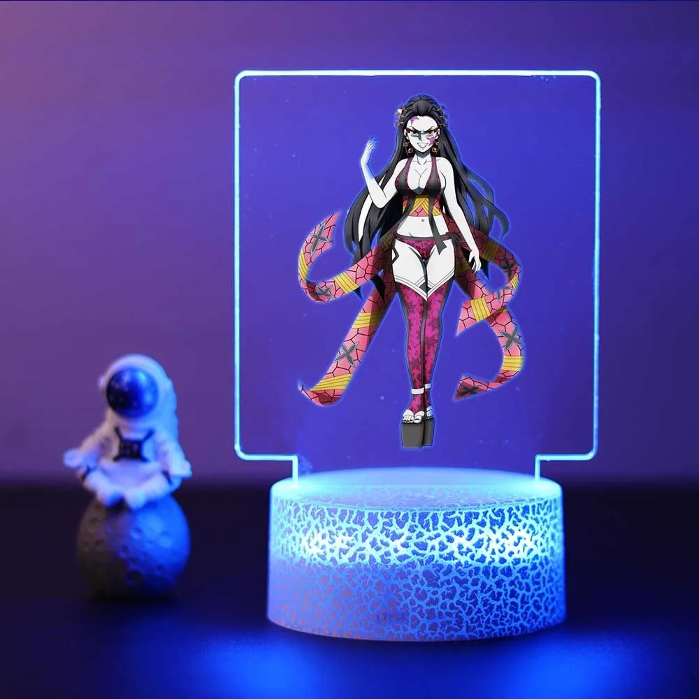 Luz Led nocturna protagonista masculina Demon Slayer para decoración de dormitorio, regalo para niños y niñas