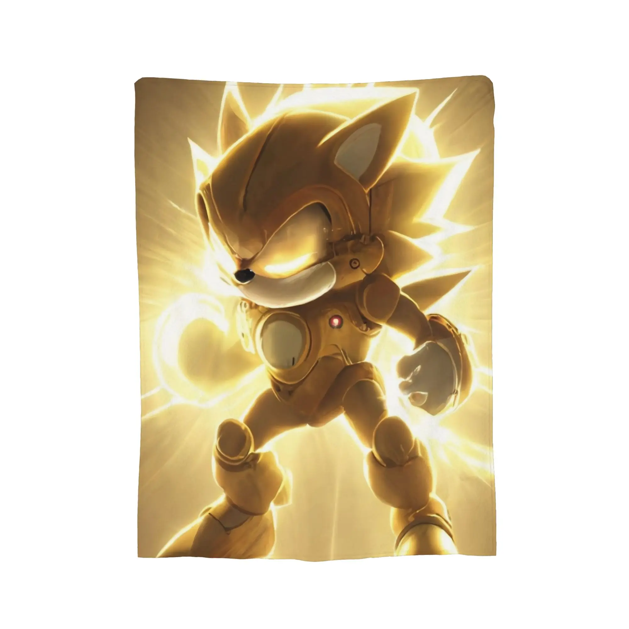 Armored Super Hedgehog Shadow Blankets  Flannel Awesome Breathable Throw Blankets for Bedspread Decoration
