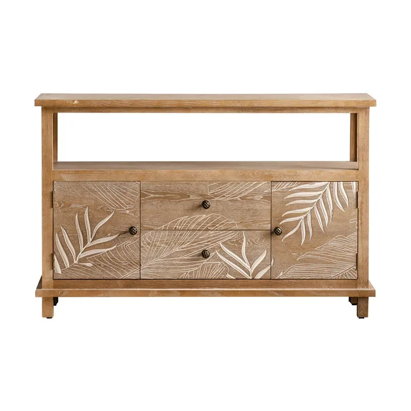 

American rural retro old dining side cabinet,cabinet, small apartment entrance cabinet