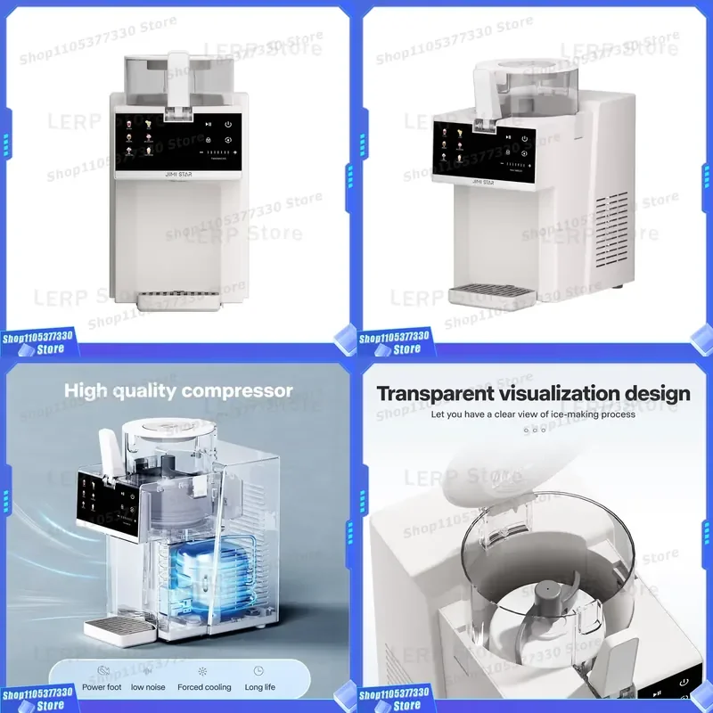 Ice Slushie Machine 2L Fully Automatic Cleaning Quiet Compressor R290 Single Cylinder Beverage Slushie Maker