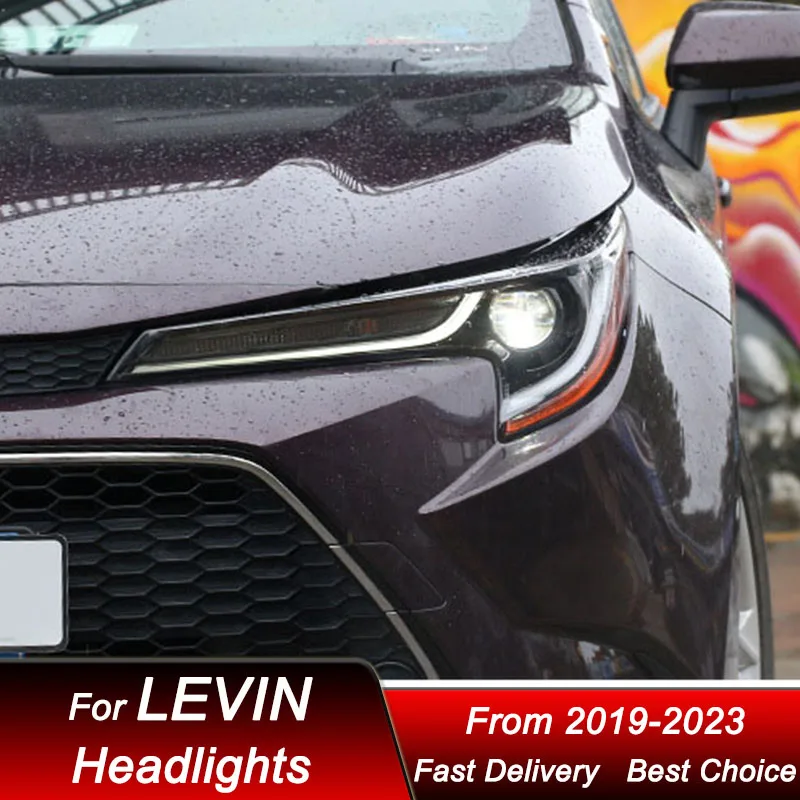 

Pop Car Styling Headlights For Toyota Levin 2019-2023 LED Headlamp Assembly Upgrade High Configure Projector Lens Accessories Ki