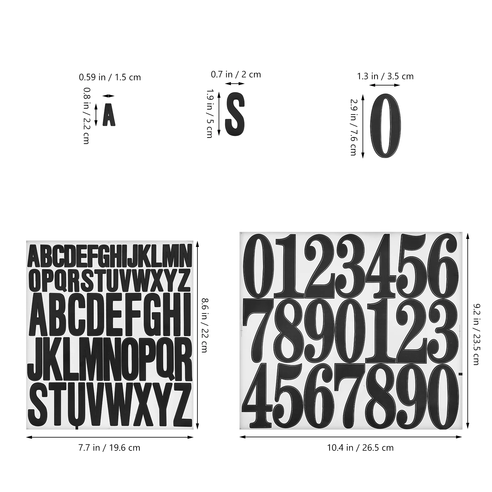 

8 Sheets Letter Number Stickers Self Adhesive Alphabet Stickers for Labeling Organizing Mailbox Classroom Sticker Letters