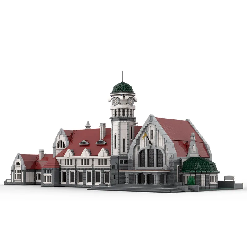 

9752PCS City Hot Selling Street View Moc Modular Jinan Old Railway Station model DIY creative ideas ChildToy Gift buildingblocks