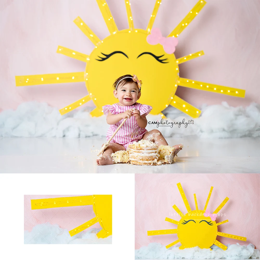 

Ray Of Sunshine Backdrops Kids Baby Birthday Cake Smash Photocall Decors Child Adult Photocall Backgrounds