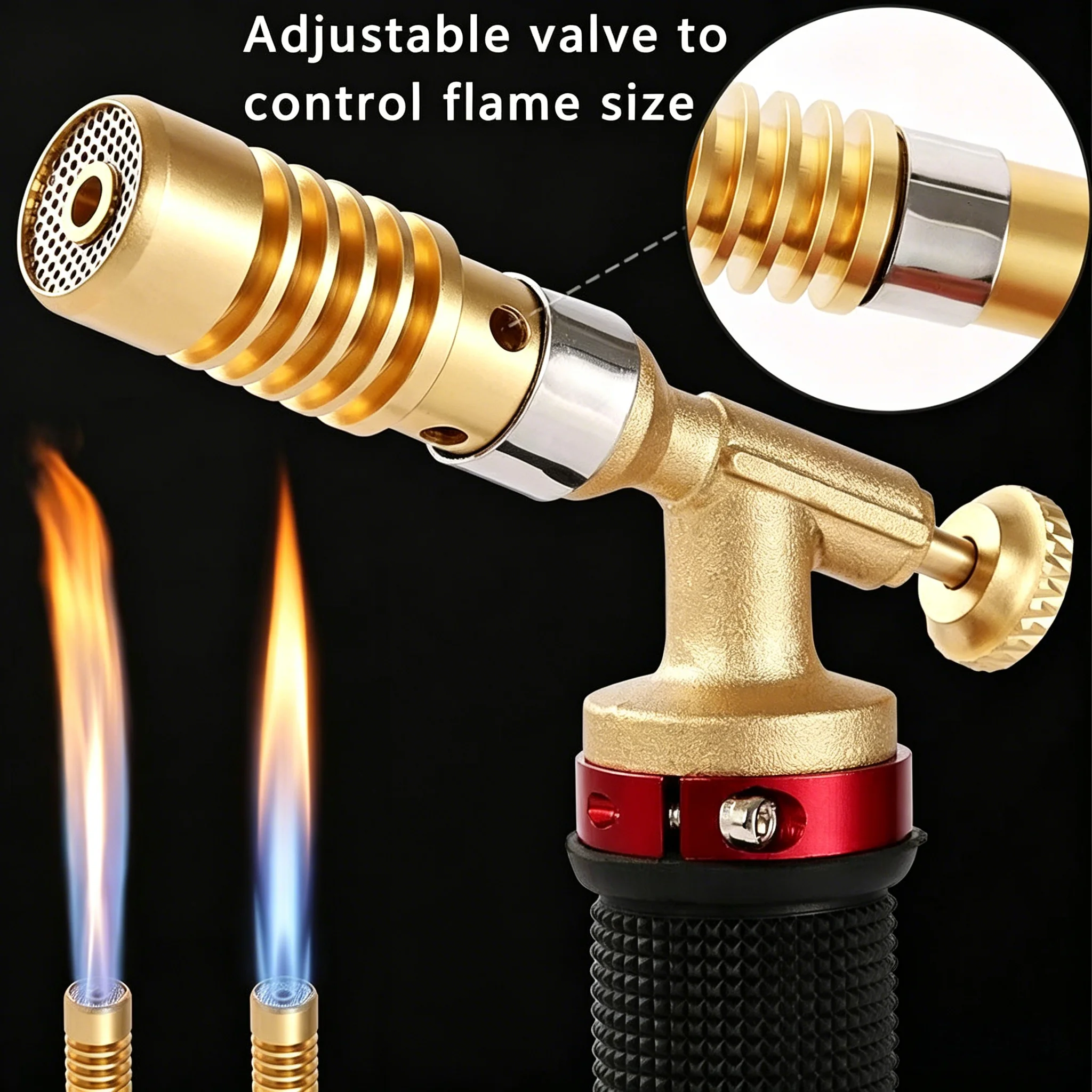 

Copper Fire Torch Handle Welding Torch Head for Liquefied Propane Gas, Aluminum Soldering & Precious Metal Melting