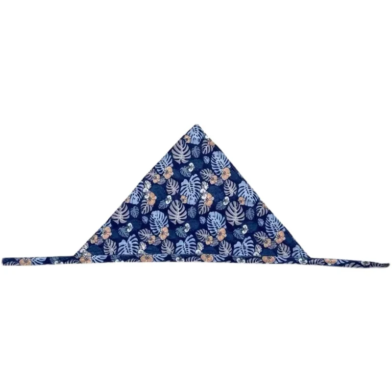 ウェイターの仕事スカーフ三角スカーフ日本ケータリング制服シンプルなプリントシェフダストキャップウェイター三角帽子調節可能