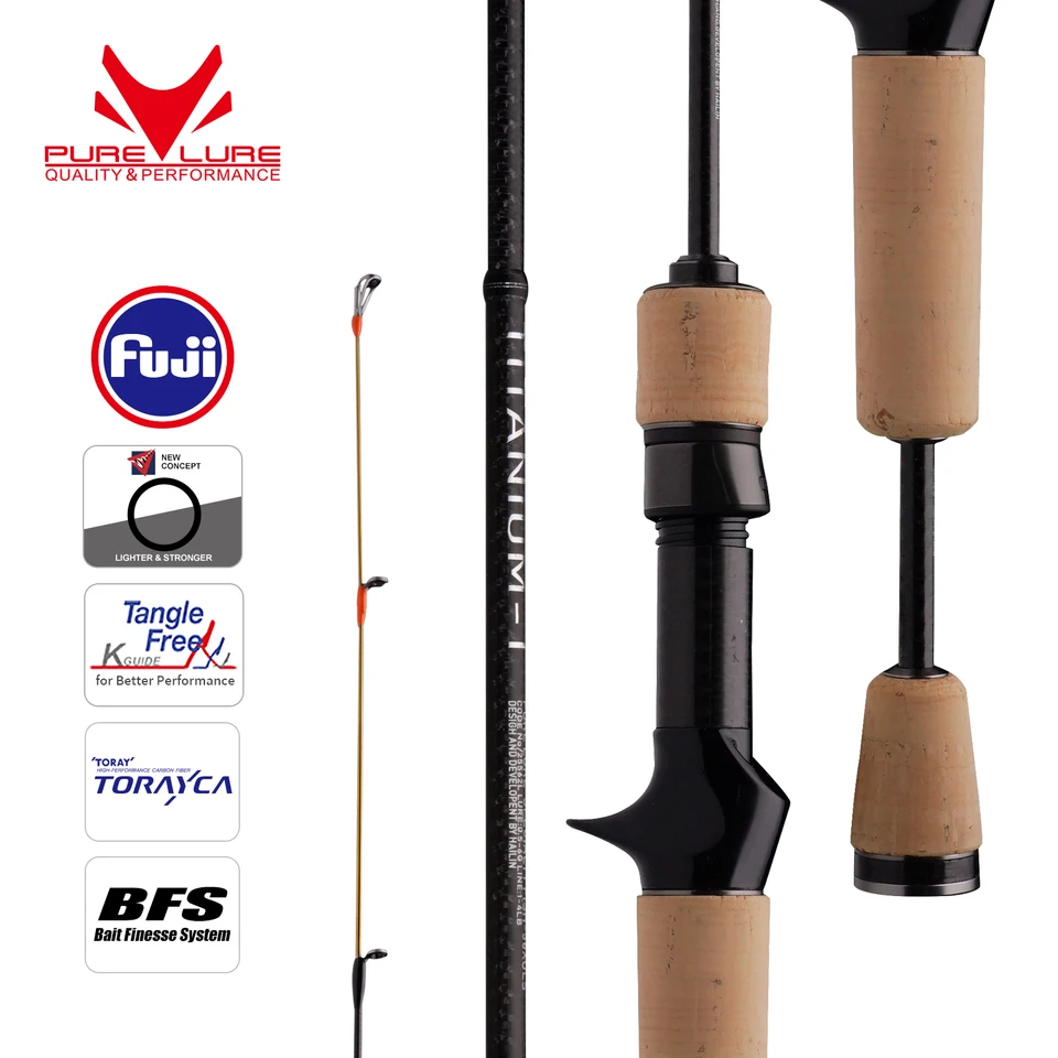 ロッド PURE LURE TITANIUM-T 60ULS PURELURE TITANIUM-T XUL BFS ロッド 0.5-6g ベイトウェイト 5FT 6FT