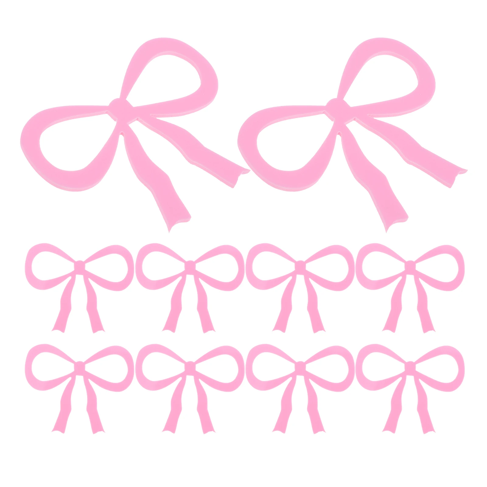 

20 Pcs Pink Bow Decor Glass Decoration Cocktail Accessories Wedding Drink Tags