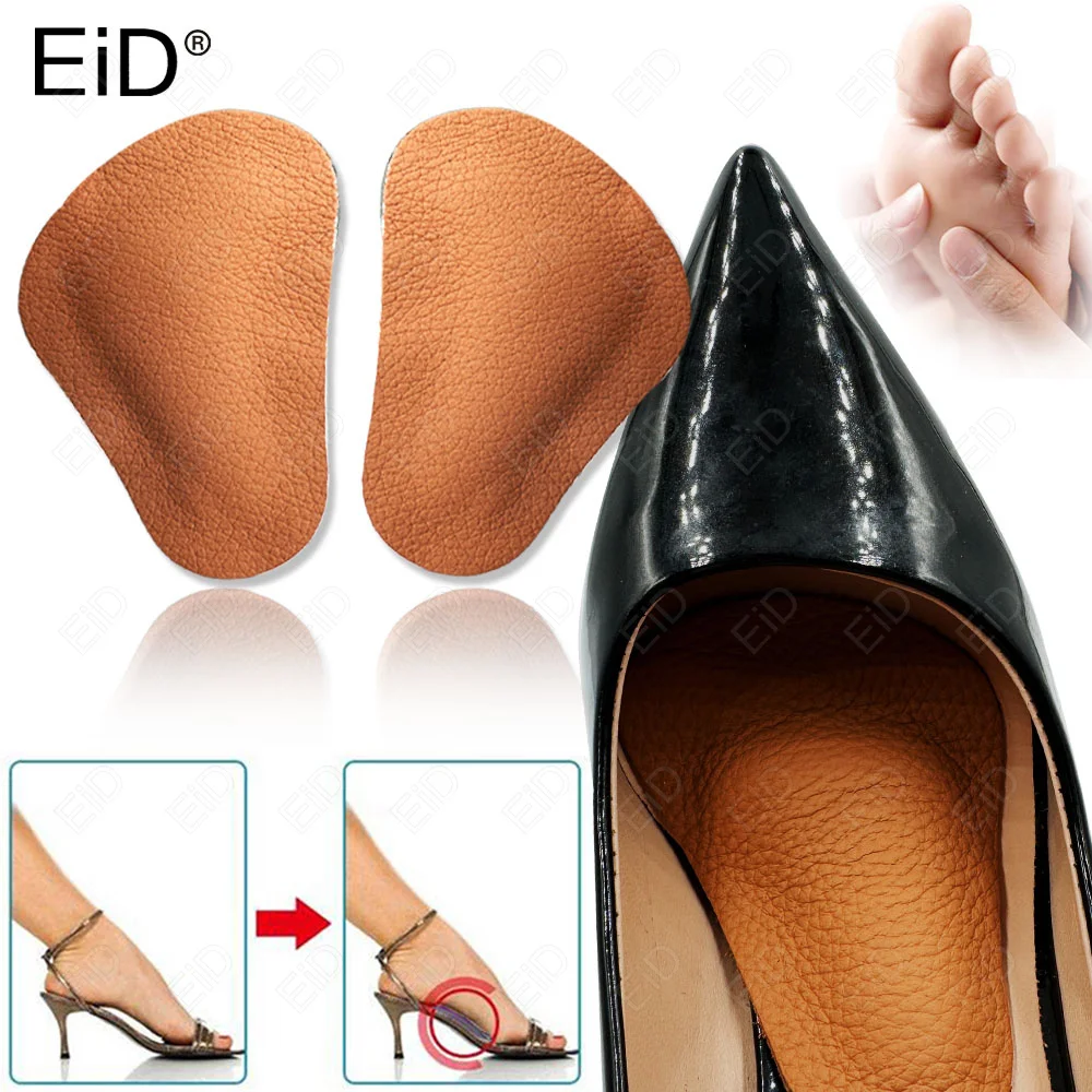 Cowhide Orthotic Insole Flat Foot Arch Support Insoles Women Men Half Shoe Pads Feet Care Accessories Orthopedic Shoes Insoles