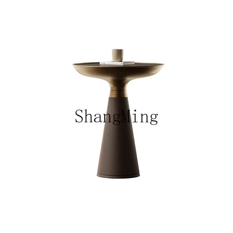 

LXY simple modern light luxury Internet celebrity sofa side balcony solid wood negotiation small round table