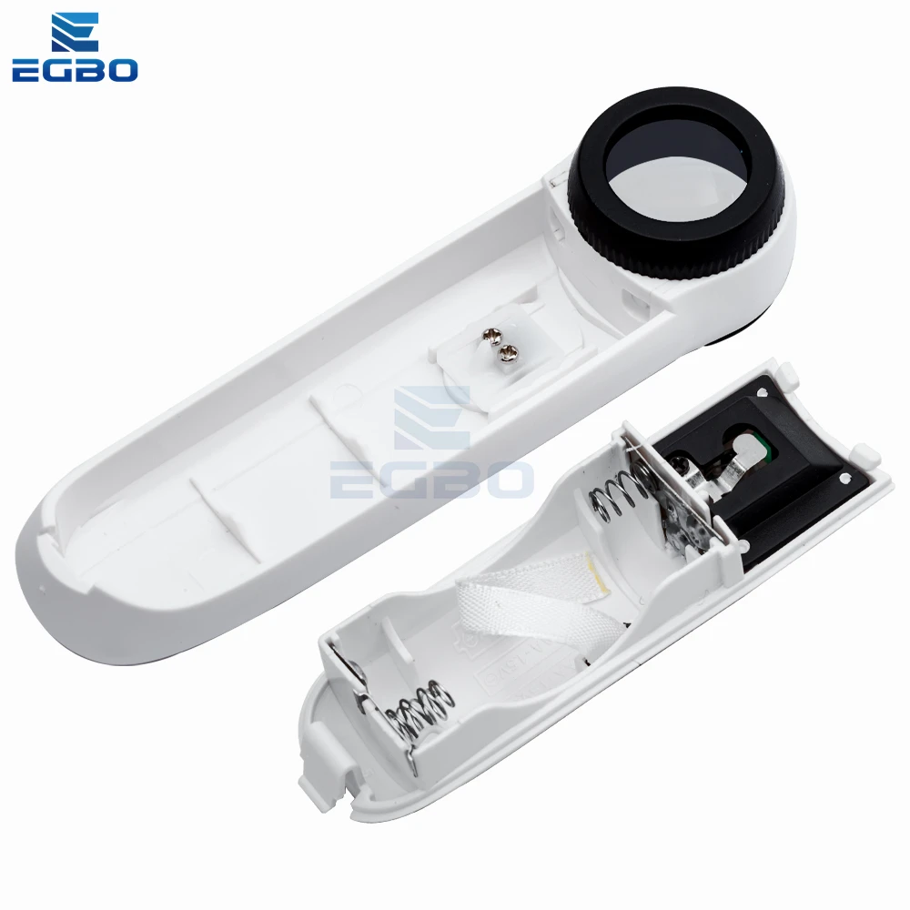 Lente d'ingrandimento portatile EGBO 15X, strumento tascabile portatile, 2 luci a LED, lente d'ingrandimento professionale