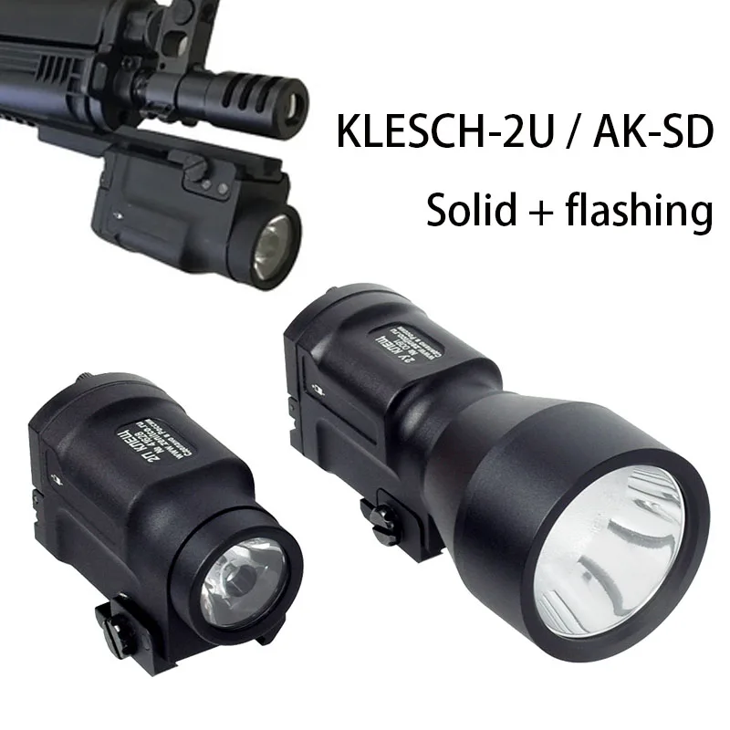 Tactical Metal Zenitco New AK-SD KLESCH-2U Weapon Gun Flashlight AK47 AK74 LED Strobe Hunting Airsoft Rifle Light Fit 20mm Rail