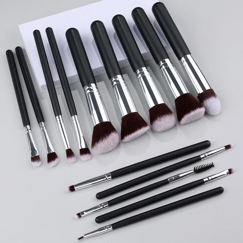 Kabuki Makeup Brushes Set, Rosto, Sombra, Escova de Fundação, Pó, Blush, Cosméticos, Escova de contorno, Maquiagem Beauty Tools, 14 Pcs, 16Pcs