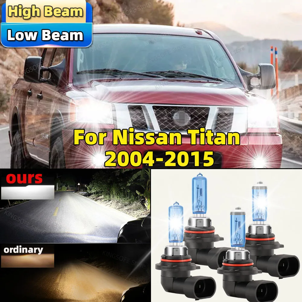 4-個-100-ワット-12-ボルト超高輝度ホワイトヘッドライトランプハロゲン日産タイタン-2004-2015-2005-2006-2007-2008-2009-2010