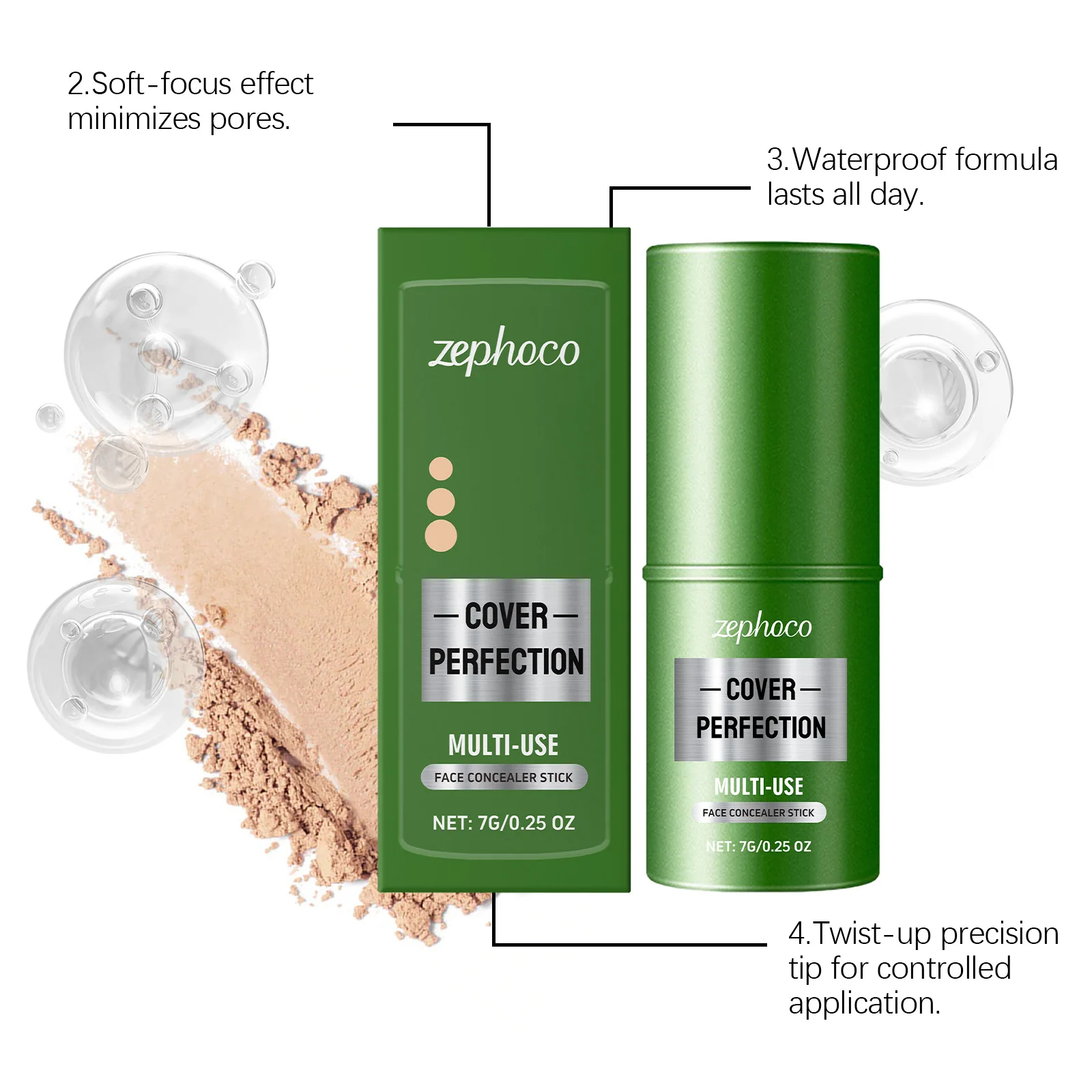 Fond de teint correcteur, couverture complète, finition mate, imperméable pour l'acné, léger, crémeux, Contour, maquillage, contrôle de l'huile