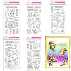 Fabulous Flamingos Adorable Otters Metal Cutting Dies Silicone Stamps Scrapbooking Photo Album Decorative Embossing Cut Die DIY