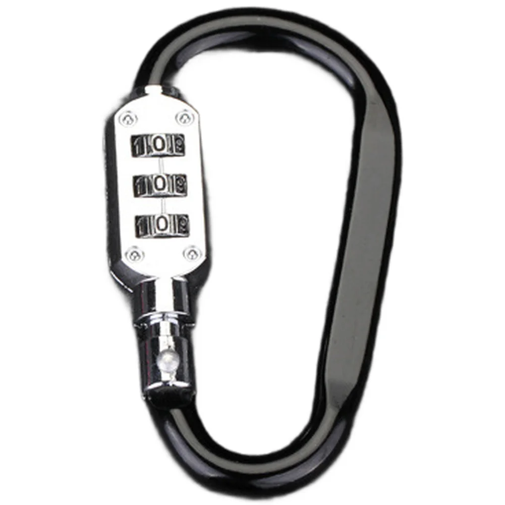 Portable 4 Digit Lock with D Shaped Carabiner Hook for Backpacks For Travel Gear and Outdoor Adventure Equipment