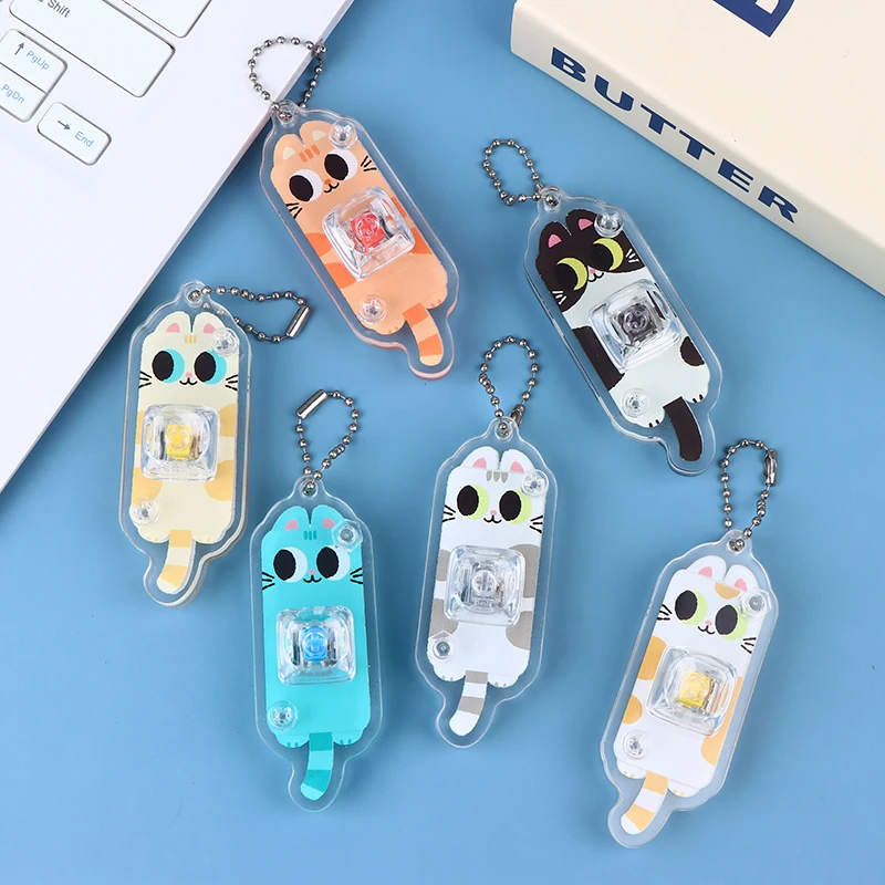 

1PC Mechanical Keyboard Switch Keychain Toy For Stress Relief, DIY Pressing Sensory Gift For Adults