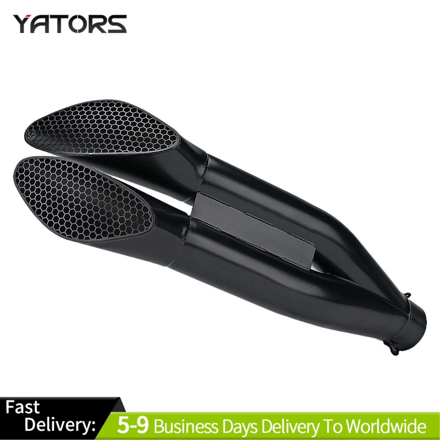 Universal 60mm Gemini titanium alloy dual outlet muffler for R9 R1 GSX-R1000 ZX-4R ZX-6R ZX-10R CBR1000