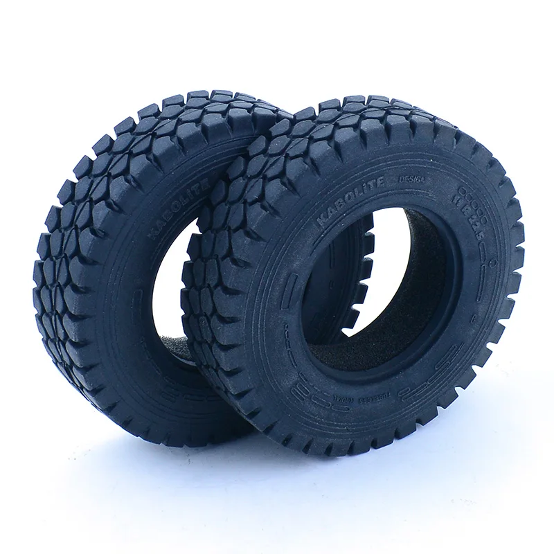 2pcs Simulation Rubber Tire 23/28mm Width Tyre for 1/14 Tamiya RC Dump Truck SCANIA 770S R620 VOLVO BENZ Arocs MAN TGX LESU Car