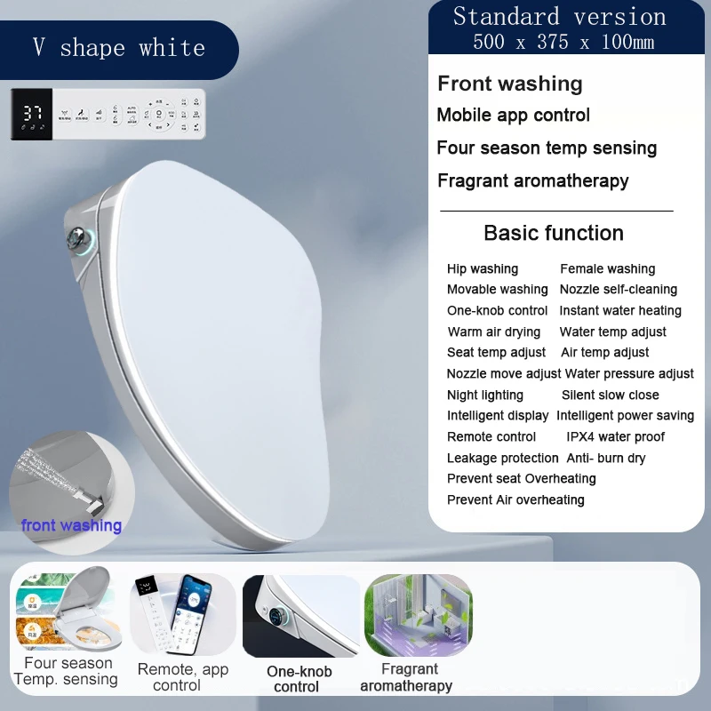 WETIPS Season Auto Temperature Sensing Smart Toilet Seat Front and Rear Hot Water Washing Enema Aid Electric Bidet Cleaner