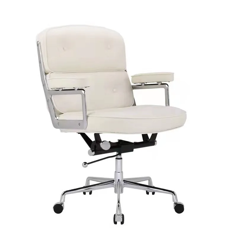 

Designer Office Chair Eames Boss Chair Milk White Robin Lifting Comfortable Turning