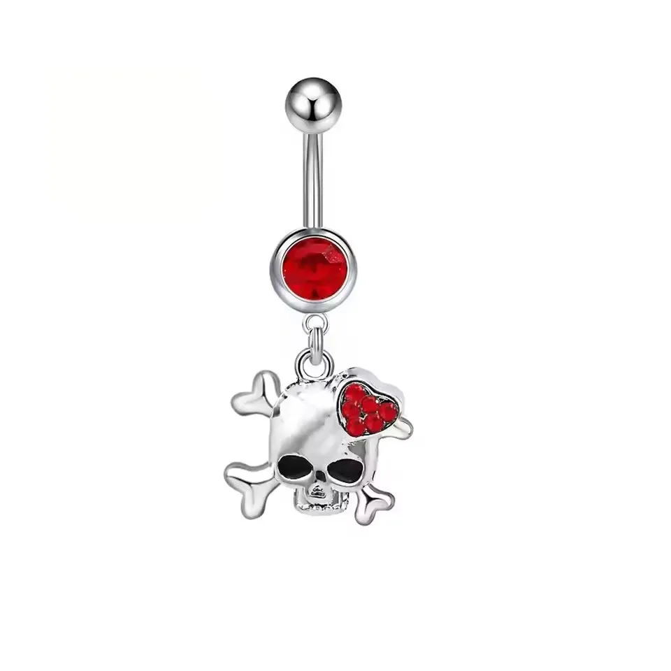 الجراحية الفولاذ المقاوم للصدأ ثقب البطن مجوهرات الجمجمة البطن زر خواتم للنساء الموضة العصرية خاتم السرة مجوهرات الجسم