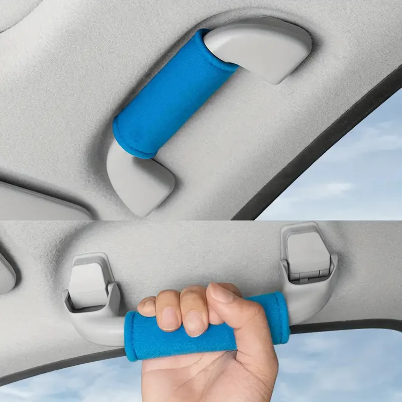 1/2/4 Car Short Fleece Anti Slip Pull Glove Handle Protector
