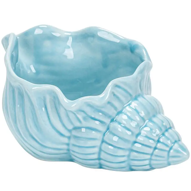 Ceramic Ashtray Creative Personality Trend Ashtray Simplicity Household Living Room Fly-proof Ash Large Conch Storage Decoration