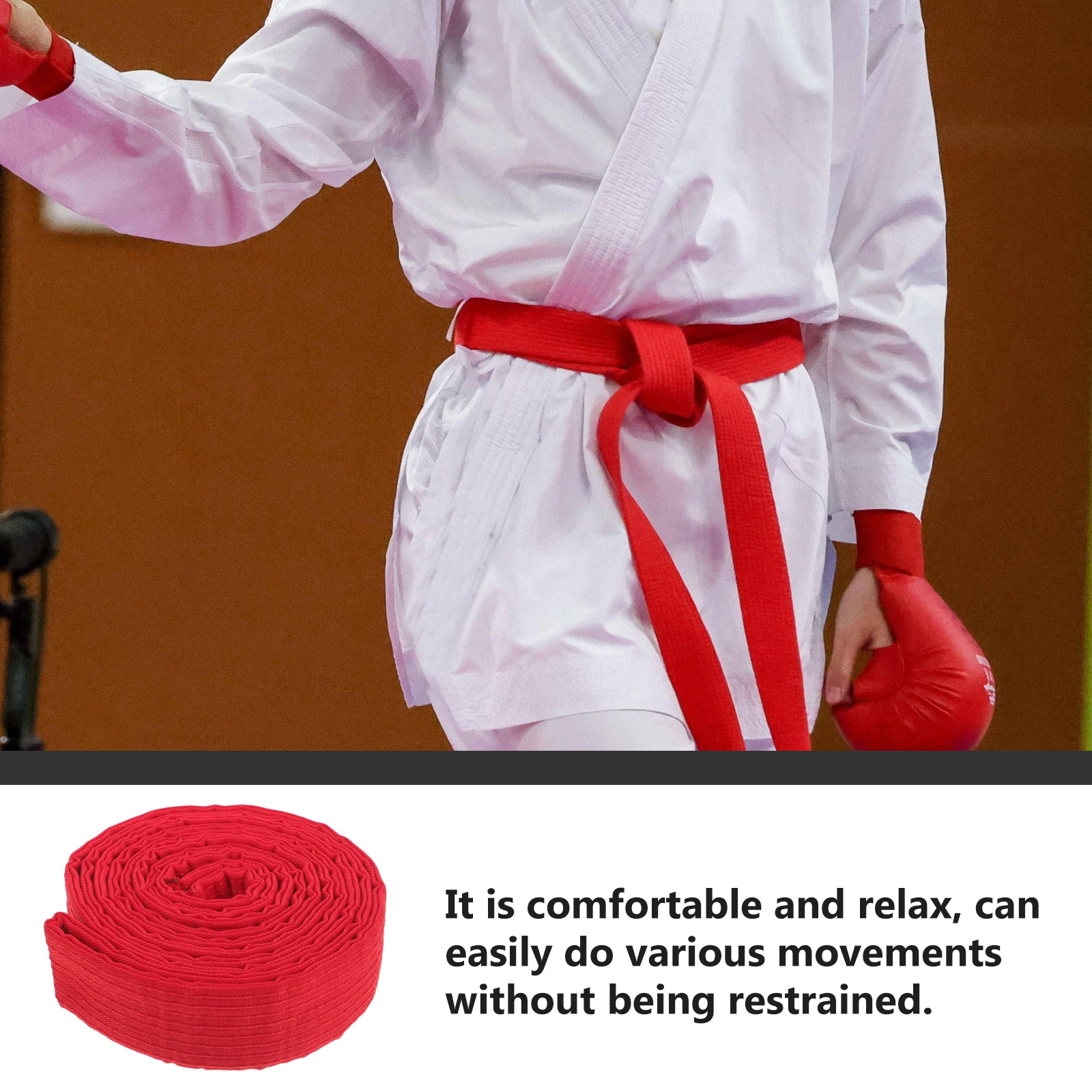 

Taekwondo Belt Martial Arts Cotton Lightweight Durable Adjustable Fabric Waist Accessories Uniform Belts Men Women Karate Gifts