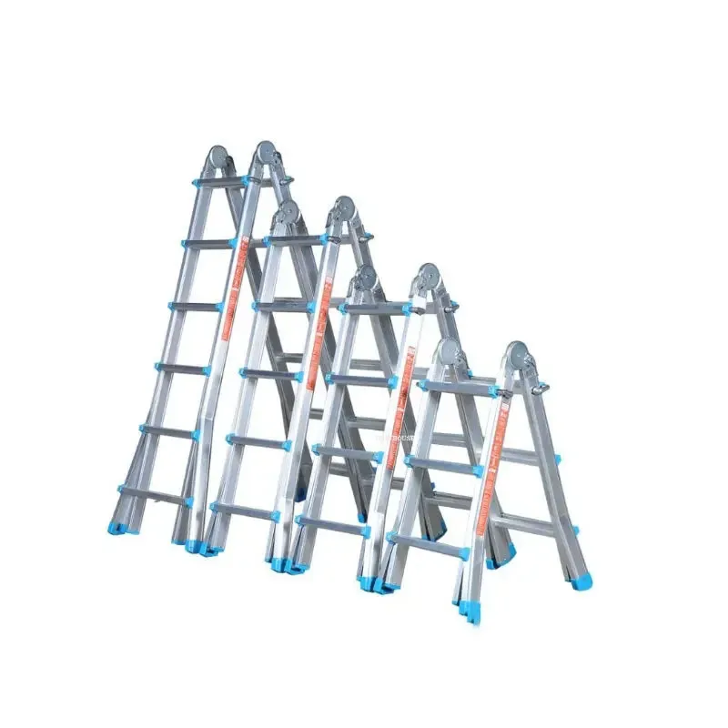 Thickened Folding Ladders Aluminum Alloy Portable Engineering Ladder Multi-functional Herringbone Ladder Telescopic Step Ladders